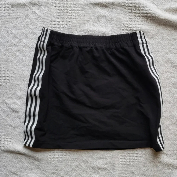 Goldie Black 3 White Stripped Cotton Mini Skirt - Picture 1 of 6